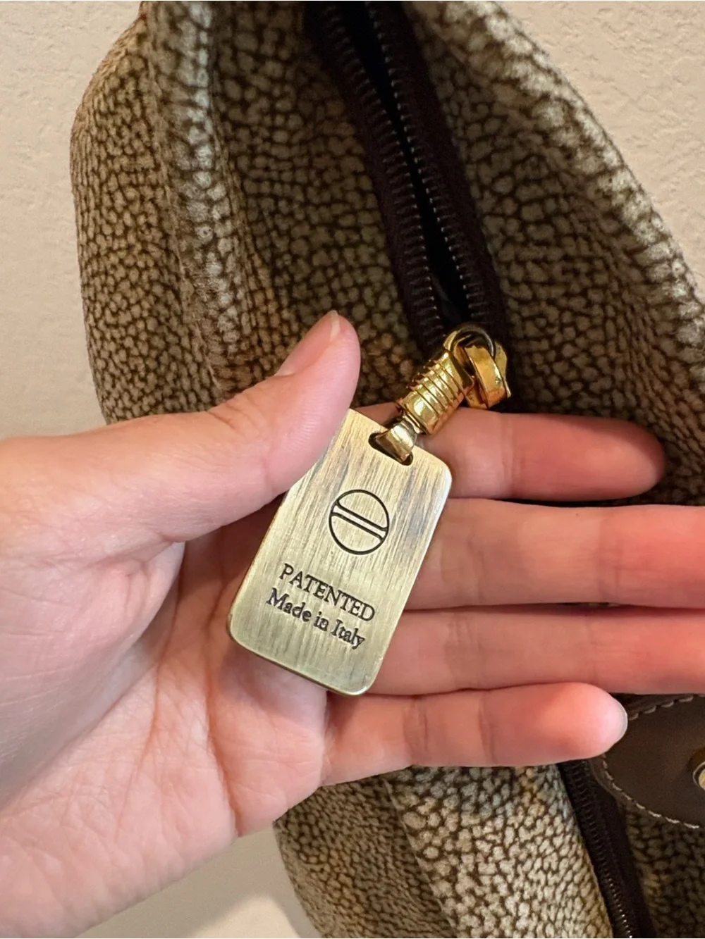 Borbonese Redwall Brown Leather Clutch